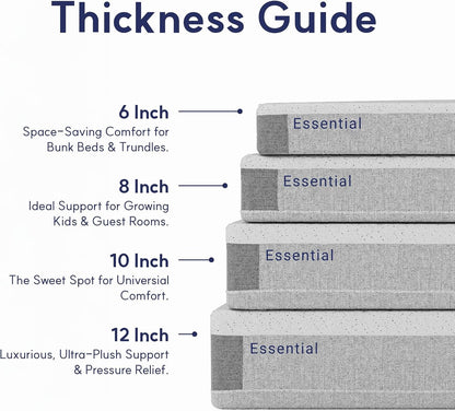 6 Inch Queen Mattress, Bamboo Cover Memory Foam Bed in a Box2