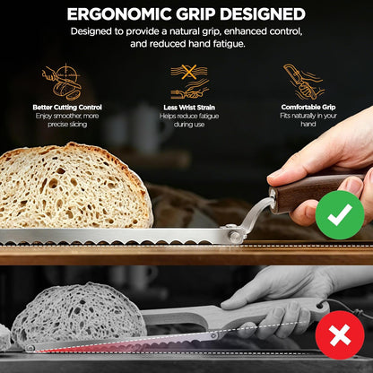 Upgrade Bread Knife for Bread, Adjustable 6 Thickness, 420 Stainless Steel4