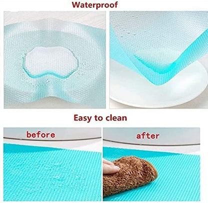 7 PCS Shelf Mats Refrigerator Liners Washable Refrigerator Pads Fridge Mats Drawer Placemats Home Kitchen Gadgets Accessories Organization for Top Freezer(2Green+2Pink+3Blue)3