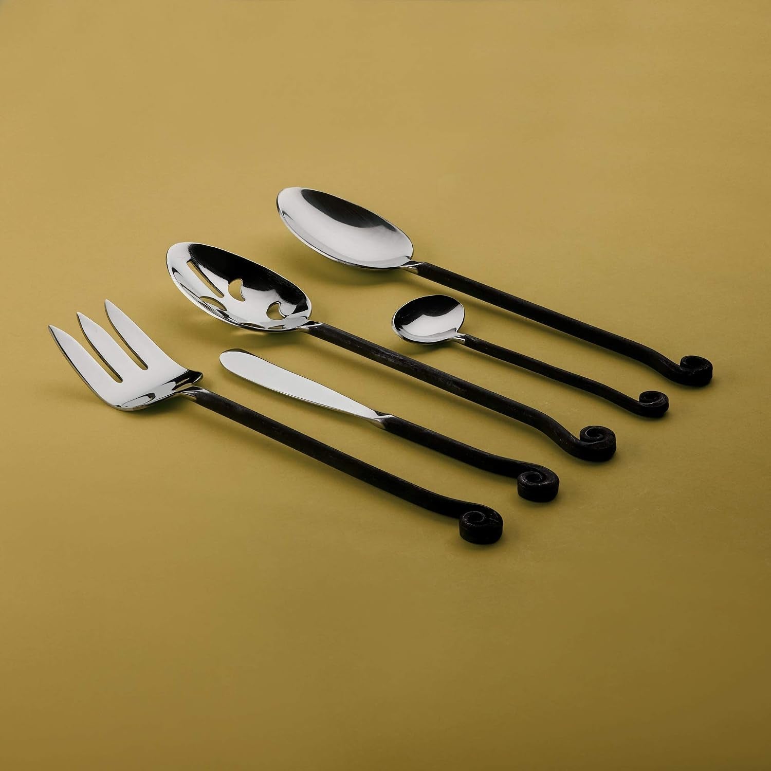 5-pieces-hostess-silverware-treble-clef-collection-matte-polished-metal-flatware-serving-set-stainless-steel-kitchen-utensils-knife-fork-spoons-dishwasher-safe-34-033