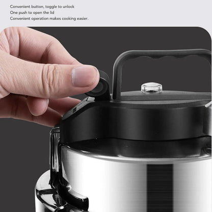Stainless Steel Pressure Cooker 0.8L High Pressure Stew Quick Cooking for Gas Induction Suitable Outdoor Kitchen Use Easy Lid Unlocking Function8