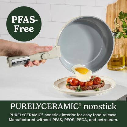 Ceramic Pots and Pans Set, Nonstick & Detachable Handle, 13-Pc | Ceramic Cookware with Detachable Handles, Everyday Pots and Pans Set Non Stick with 13 Induction Cookware Pieces, D53C-13BG4