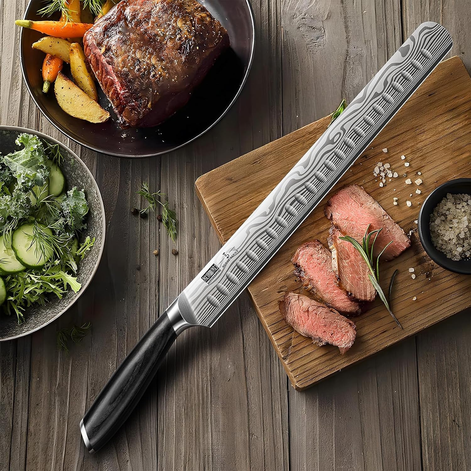 12-inch-slicing-kinfe-razor-sharp-brisket-knife-pakkawood-handle