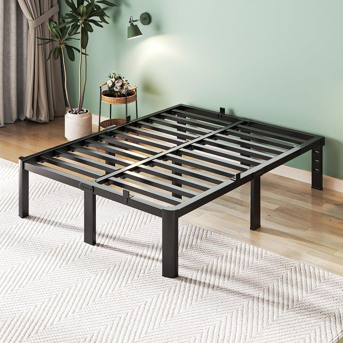 queen-bed-frame-18-inch-heavy-duty-steel-platform-noise-free