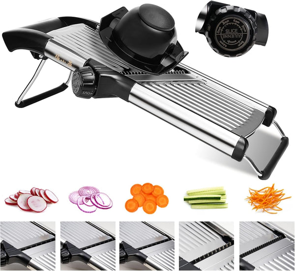 Adjustable Mandoline Slicer 5-In-1 Stainless Steel Vegetable Cutter1