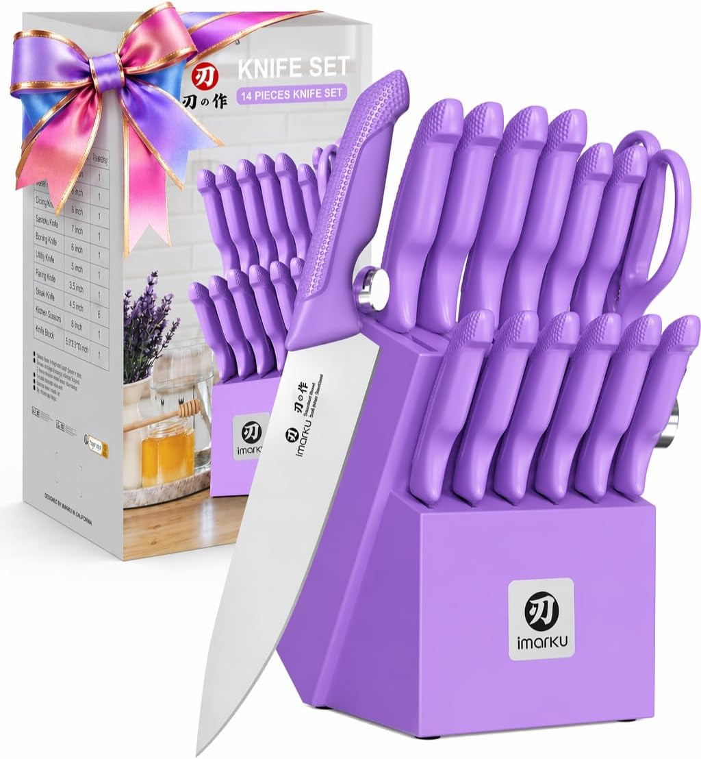 14-piece-knife-set-with-block-utility-knife-purple