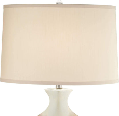 Marci 32" Large Table Lamp Ivory Drip Ceramic Porcelain Modern9