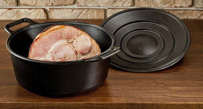 BOLD Pre-Seasoned Cast Iron Dutch Oven with Lid, 7 Quart | Exclusive BOLD Design-Forward 7 Quart Dutch Oven with Lid & Dual Handles for Oven, Stove, Grill & Campfire5