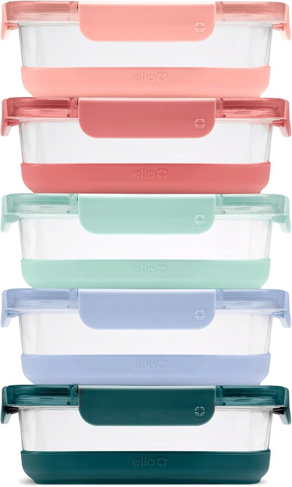 Duraglass Refresh 3.4 Cup Meal Prep Containers, 10 Pc, Melon1