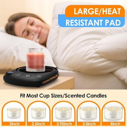 Coffee Mug Warmer-Fastest Heating & Highest Temperature, Coffee Cup Warmer for Desk Auto Shut Off, 4 Temp Settings & 1-12H Timer, Smart Electric Mug & Candle Warmer for Coffee, Tea (Black)7