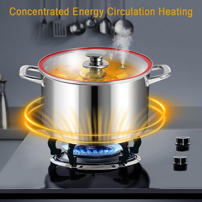 10 Quart Stock Pot, Stainless Steel Pot with Lid for Induction Cooking2