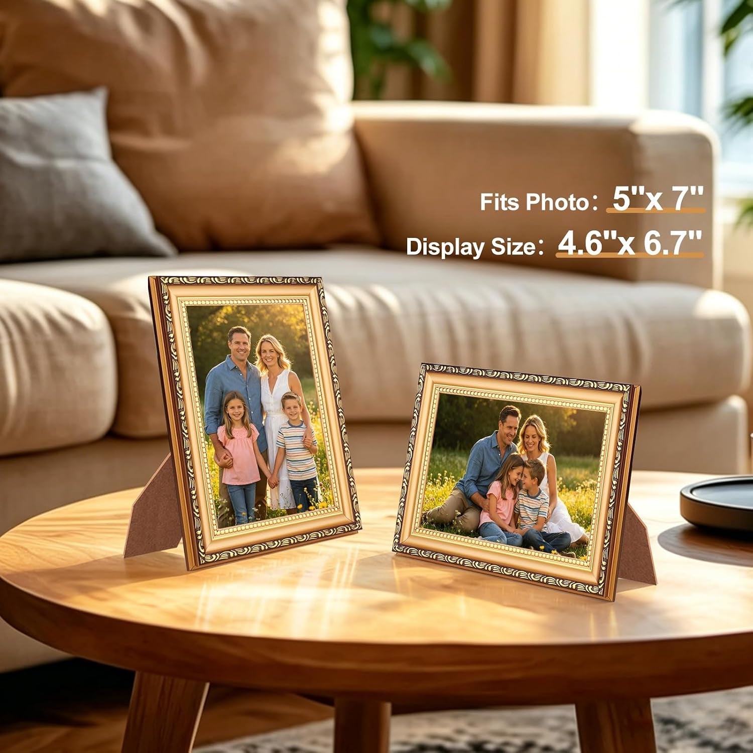 5-7-picture-frame-set-of-2-gold-picture-frames-for-wall-and-tabletop-display-poster-photo-frames-gallery-wall-frames-ornate-vintage-5-7-plastic-frame-with-hd-plexiglass