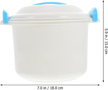 Microwave Rice Cooker, 1.8L/6 Cup BPA Free Small Plastic Steamer for Rice, Meat, Vegetables & Pasta, Dishwasher Safe Microwave Cookware for Home, Office & Dorm3