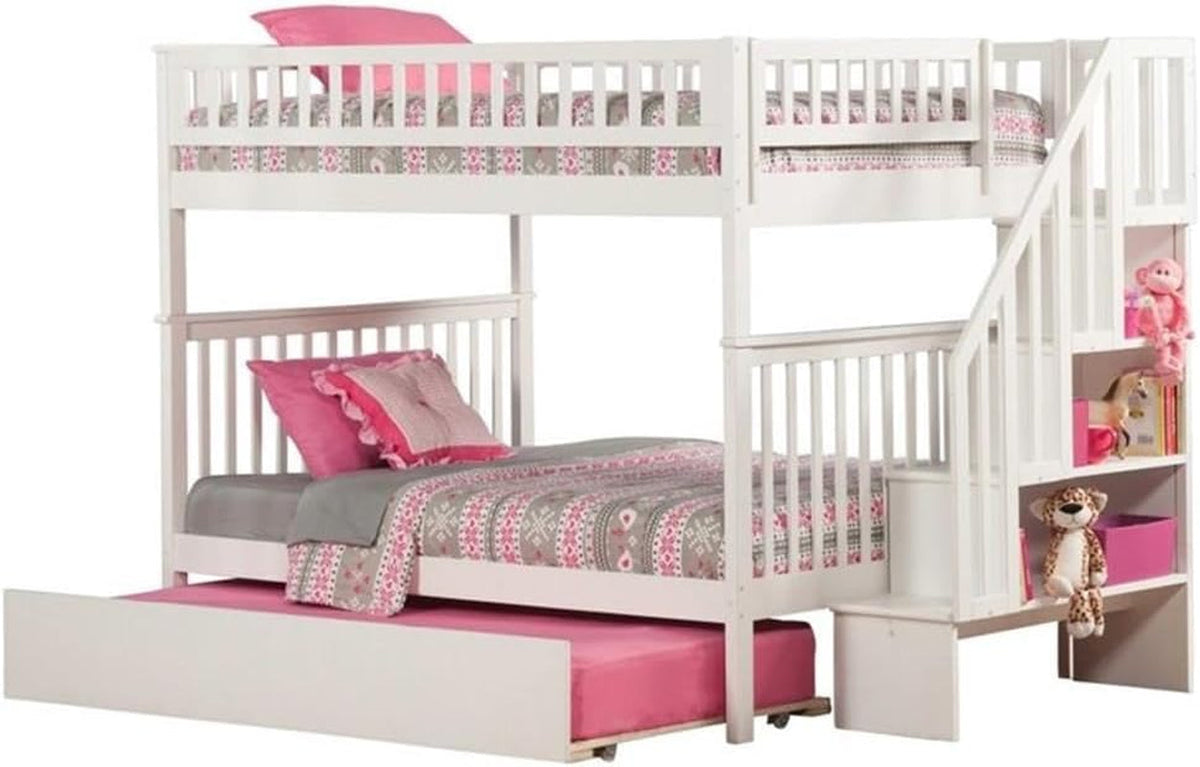 traditional-solid-wood-full-over-full-bunk-bed-with-trundle-white-finish-mission-style-sturdy-construction-built-in-staircase-storage-kid-friendly-design-ideal-for-bedroom