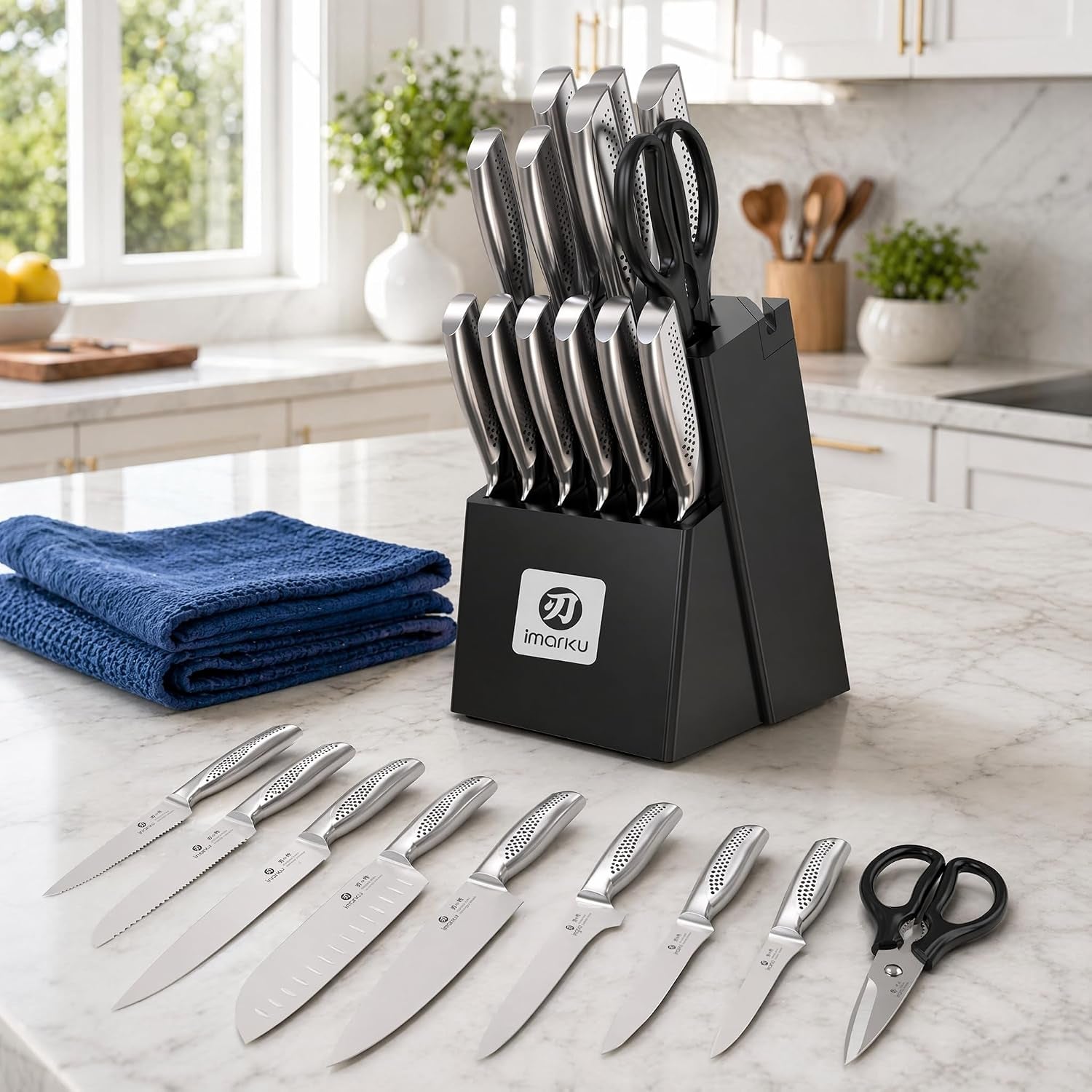 15pcs-kitchen-knife-set-with-block-high-carbon-stainless-steel-black-built-in-sharpener-dishwasher-safe-ergonomic-non-slip-handle-space-saving-knife-block-ideal-for-daily-cooking-gifts