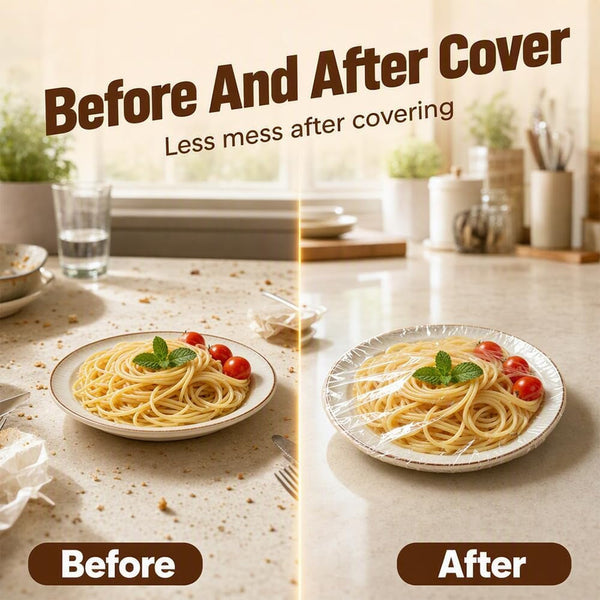2026 New Disposable Stretch Food Cover Elastic Bowl Covers (White*300)2