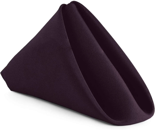 Cloth Napkins - 17 X 17 Inch Eggplant Dinner Napkins - Set of 12 Soft & Absorbent Washable Fabric Cloth Table Napkins with Hemmed Edges for Hotel Restaurant, Holiday Parties & Wedding3