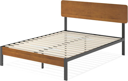Olivia Metal and Wood Platform Bed Frame / No Box Spring Needed / Wood Slat Support / Easy Assembly, Full10