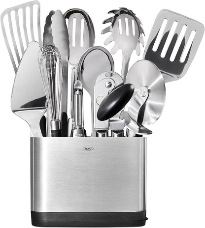 OXO Steel Piece Utensil Set, 15 PC, Stainless Steel1
