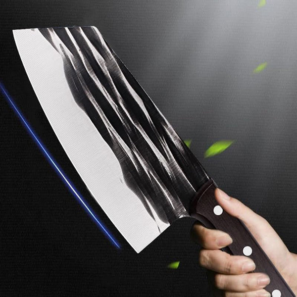 Meat Cleaver, 7 Inch Cleaver Knife Chef Slicing Meat Chop Vegetables Kitchen Knives Hand Forged Blade Wood Handle Utility Knife Cooking Tools3