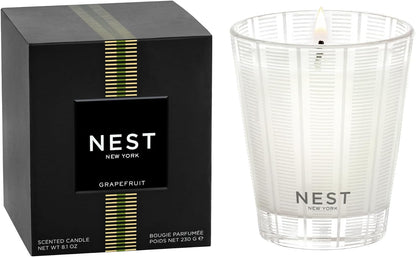 NEST New York Scented Classic Candle, Grapefruit - 8.1 Oz - up to 60-Hour Burn Time - Reusable Glass Vessel1