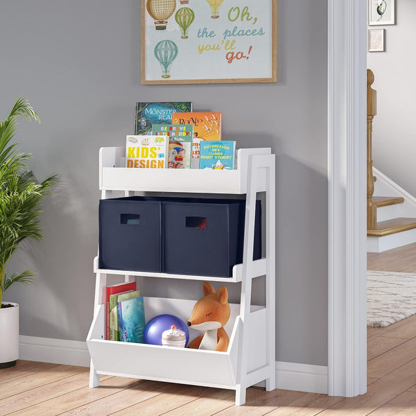 Folding Storage Bins - 2-Pack of 10In Tall Navy Cubes2
