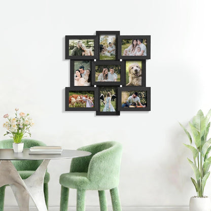 4X6 Collage Frame 9 Pack Glass Front Assembly Required Black7