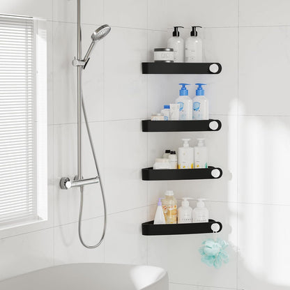 Plastic Shower Caddy Corner (For 90° Only), 4 Pack, Black4