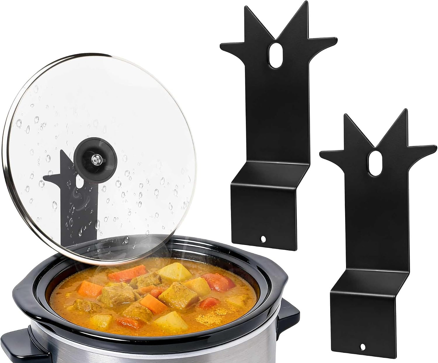 slow-cooker-pot-lid-holder-2pcs-sturdy-lid-rack-designed-for-oval-round-drip-back-channel-keeps-counter-dry-hands-free-anti-slip-rust-proof-steel-quick-clean-compact-no-wobble