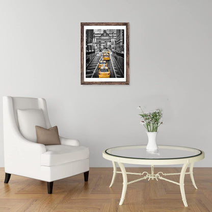 12X16 Wood Frame(Rustic Brown, 1 Pack) 11X14 Picture with Mat or 12 X 16 Photo without Mats with Mat for Gallery Wall, Family, Baby, Dog, Dorm, Christmas7