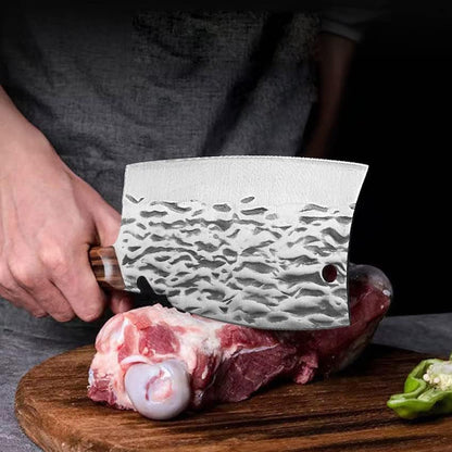 Meat Cleaver,Cleaver Knife, Kitchen Knives Forged Chopping Vegetables Fish Meat Cleaver Boning Butchering Knife Chef Knife Outdoor Hunting Cooking Tools3