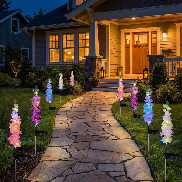 Solar Flower Lights Outdoor - 4 Packs 80 Leds Upgraded Solar Powered Lights for Garden Patio Yard Pathway Decor - Waterproof outside Solar Flower Decoration - Gift for Women Mom Grandma6