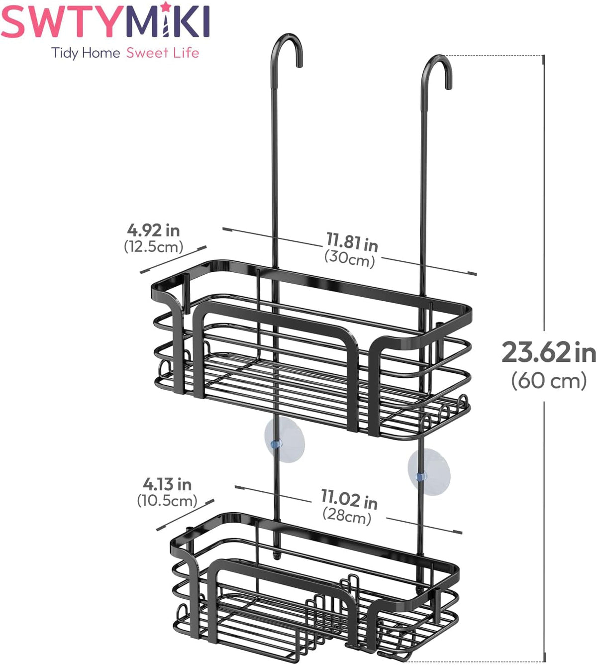 shower-caddy-hanging-organizer-over-the-door-shower-caddy-with-soap-holder-11-hooks-2-installation-ways-stainless-steel-rustproof-bathroom-organizer-black