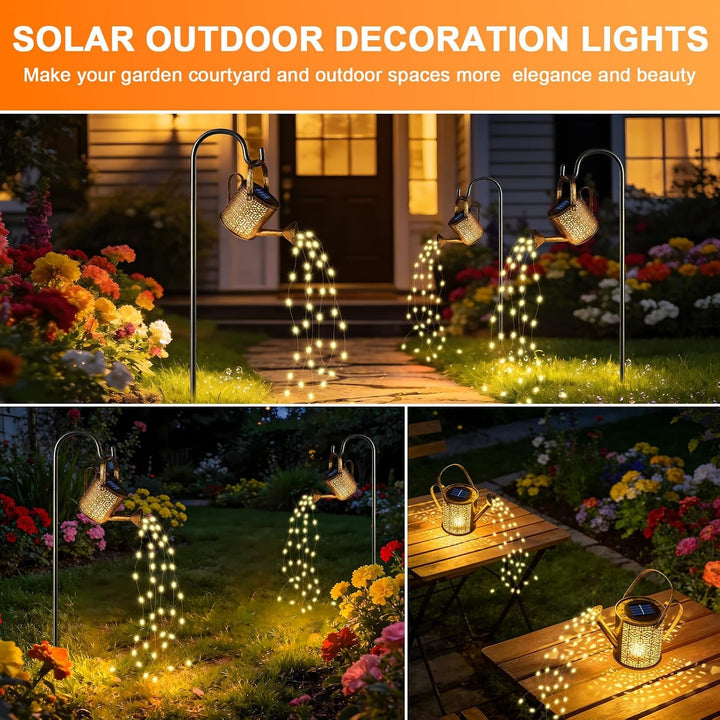 2Pack Solar Watering Can Lights, Solar Light Outdoor Decorative, Warm White+2