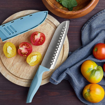7 Inch Chef'S Knive Sets Paring Knives Japanese Chefs Knife Fruit and Vegetable Knife Stainless Steel Kitchen Utility Knives with Blade Guards(1 Pcs)5