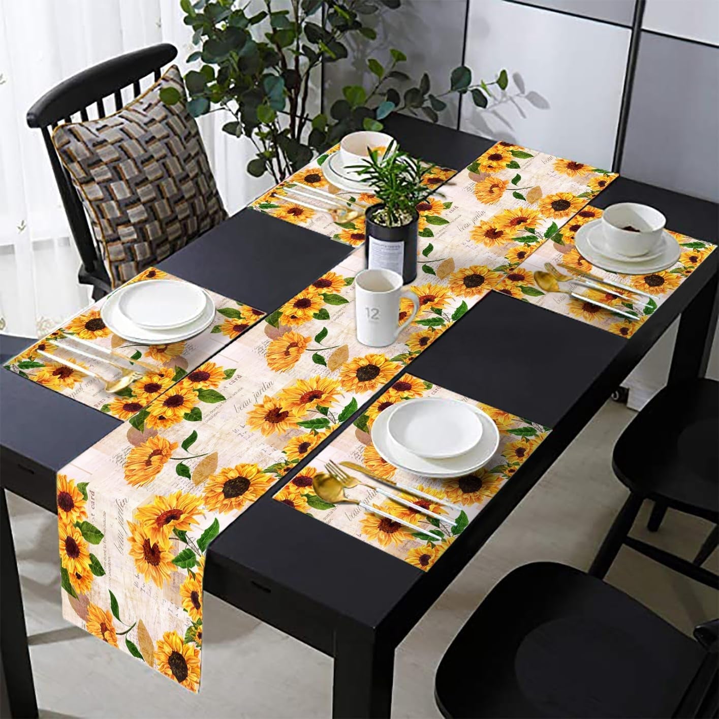 watercolor-sunflower-table-runner-and-place-mats-set-of-6-70-in