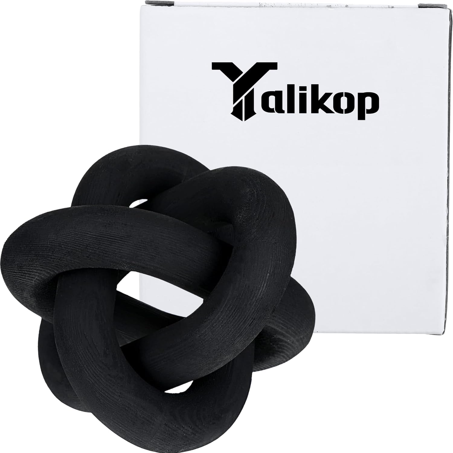 3-link-wood-knot-decor-rustic-table-shelf-home-decor-accents-black-hand-carved-chain-link-boho-decorative-knot-for-coffee-table-bookshelf-modern-rustic-accents-for-living-room-bedroom
