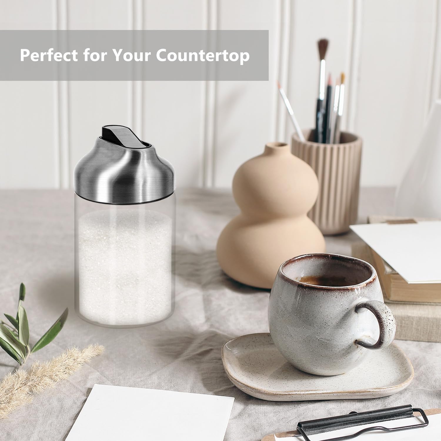 glass-sugar-dispenser-with-pour-spout-weighted-pourer-coffee-bar-accessories-for-coffee-tea-and-baking