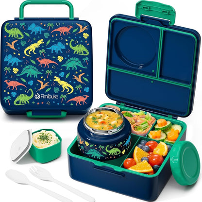 60Oz Leakproof Bento Lunch Box for Kids with 8.5Oz Thermo Food Jar1
