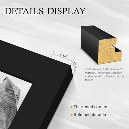 20X24 Picture Frame Set of 2, Engineered Wood for 24X20.Black4