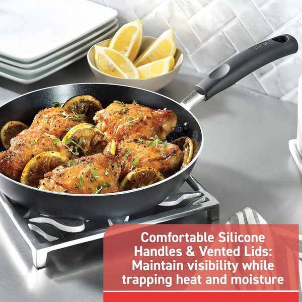 Signature Nonstick Pots and Pans Set 12 Piece, Oven Broiler Safe 350F, Kitchen Cookware Set W/Fry Pans, Saucepans, Saute Pan, Dutch Oven, Griddle, Kitchen, Home, Dishwasher Safe, Black5