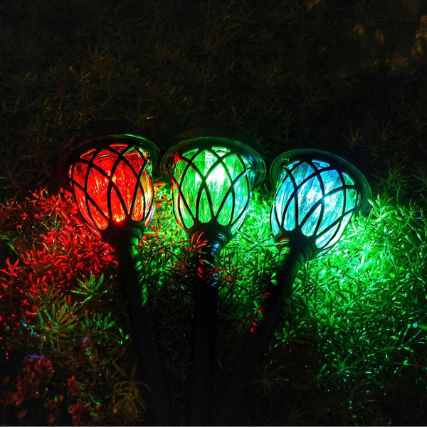 10 Pack Color Changing Solar Lights Outdoor Decorative for Garden Pathway Walkway, Solar Outdoor Decorations for Patio Garden Christmas.3