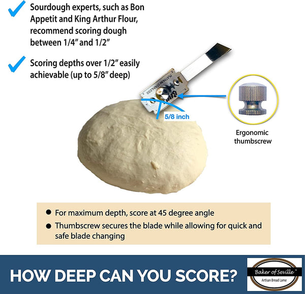 Bread Lame - Patented 2-In-1 Stainless Scoring Tool2