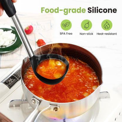 35 Pcs BPA Free Silicone Kitchen Utensils Set Stainless Steel Handles2
