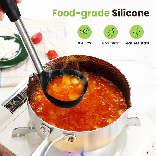 35 Pcs BPA Free Silicone Kitchen Utensils Set Stainless Steel Handles2