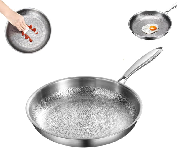 Titanium Hammered Pan Pro, 2025 New Multifunctional Ultra-Durable Scratch-Resistant Non Stick, Even Heating for Cooking1