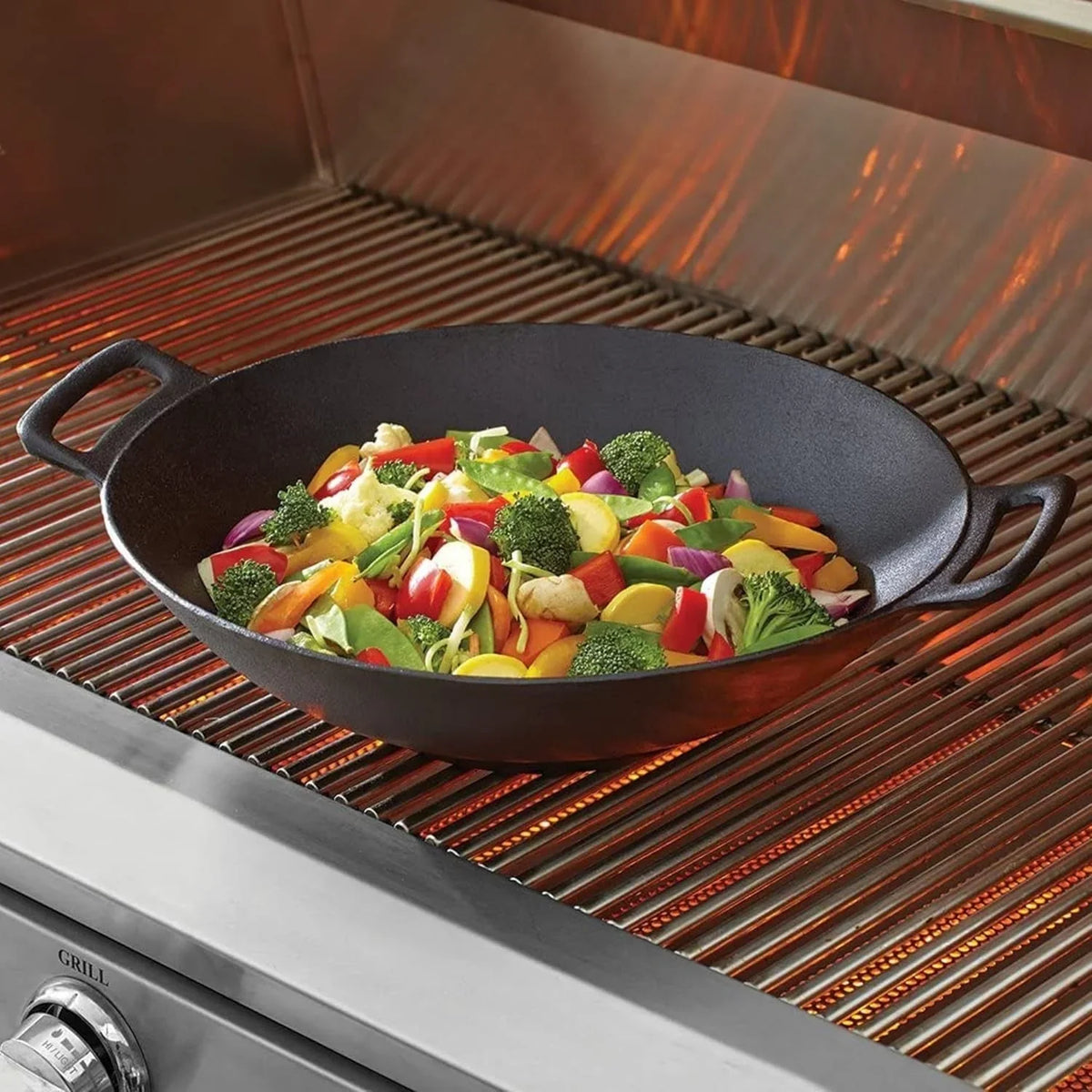 12-pre-seasoned-heavy-duty-construction-cast-iron-grilling-wok-griddle-and-stir-fry-pan
