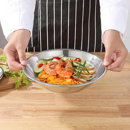 15 Pcs Stainless Steel Bowls 6.3 Inch Base Prep Bowls7