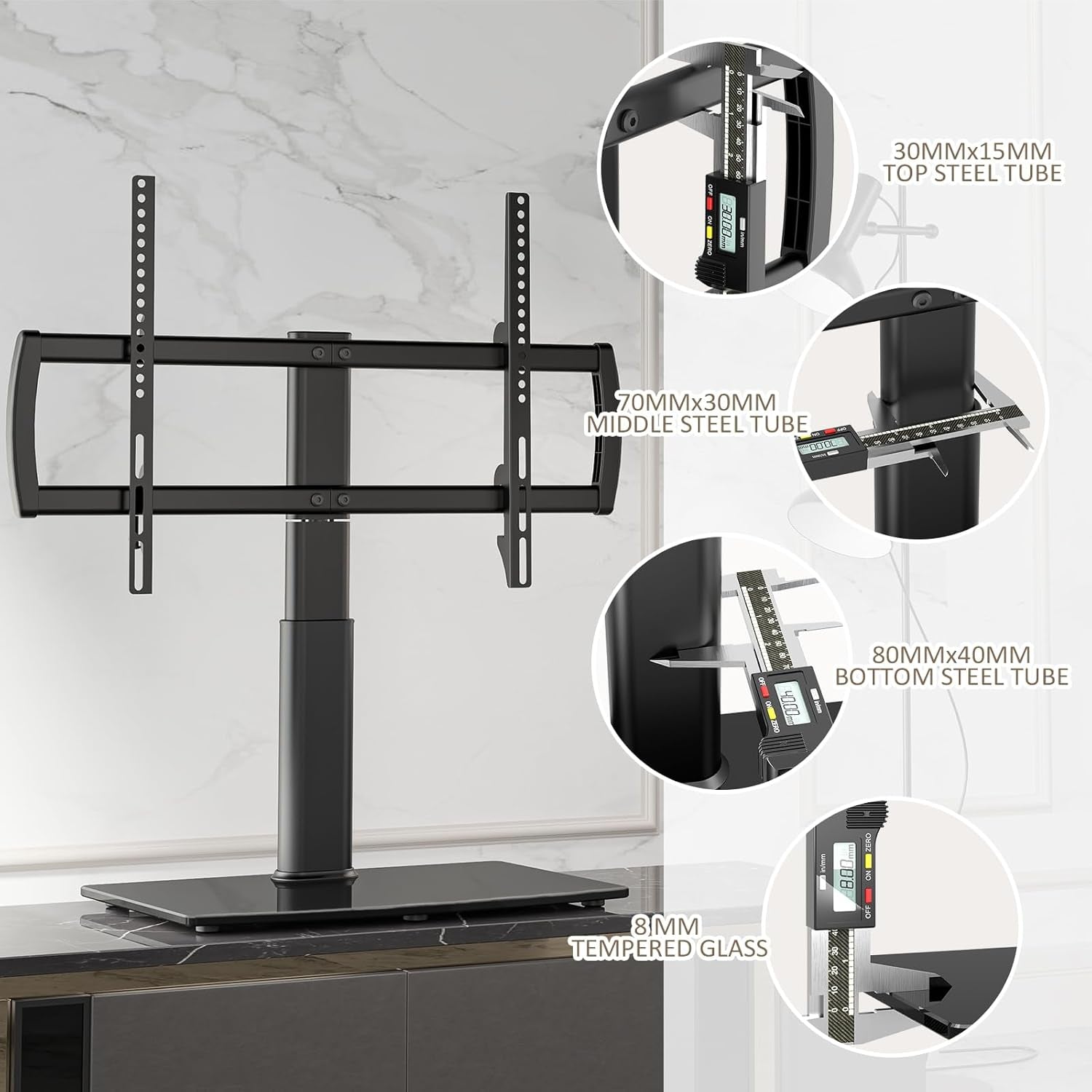 universal-swivel-tv-stand-base-table-top-tv-stand-32-to-65-inch-tvs-80-degree-swivel-4-level-height-adjustable-heavy-duty-tempered-glass-base-holds-up-to-88lbs-screens-ht04b-002