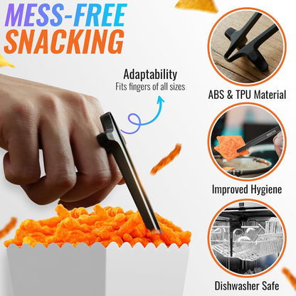 PRO Finger Chopsticks for Gamers - as Seen on Shark Tank! the Official Snacking Tool of the Future - Enjoy Snacks and Chips with Ease - Innovative Gaming Snacking Solution - Snack Chopsticks2